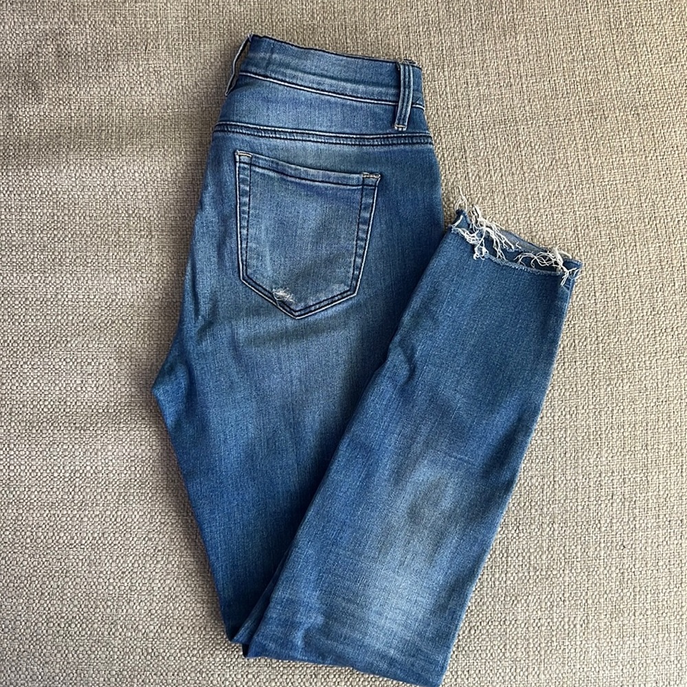 High rise ankle jegging